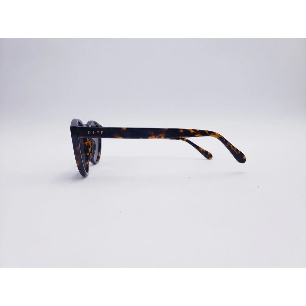 DIFF Eyewear Cody Polarized Tortoise Shell Round Sunglasses